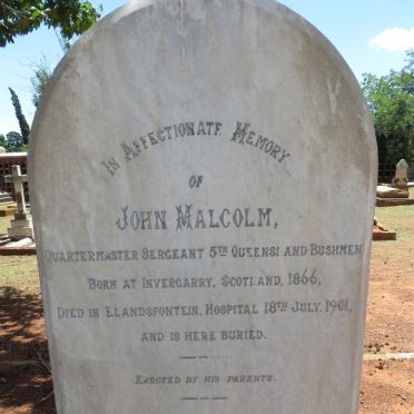 MALCOLM John 1866-1901