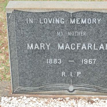 MacFARLANE Mary 1883-1967