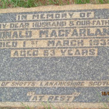 MacFARLANE Donald -1932