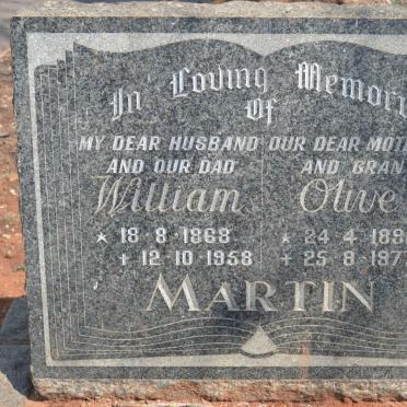 MARTIN William 1868-1958 &amp; Olive 1892-1977