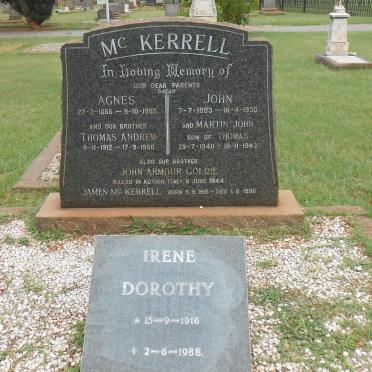 McKERRELL John 1883-1930 &amp; Agnes 1886-1955 :: McKERRELL Thomas Andrew 1912-1950 :: McKERRELL James 1916-1986