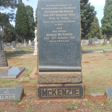 McKENZIE Donald -1931 &amp; Catherine -1928 :: WALKER Neil 1953 &amp; Catherine 1983