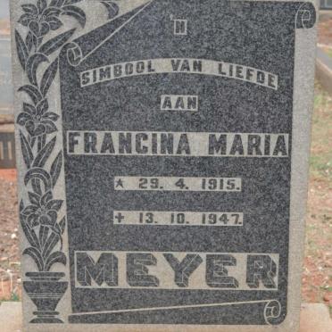 MEYER Francina Maria 1915-1947