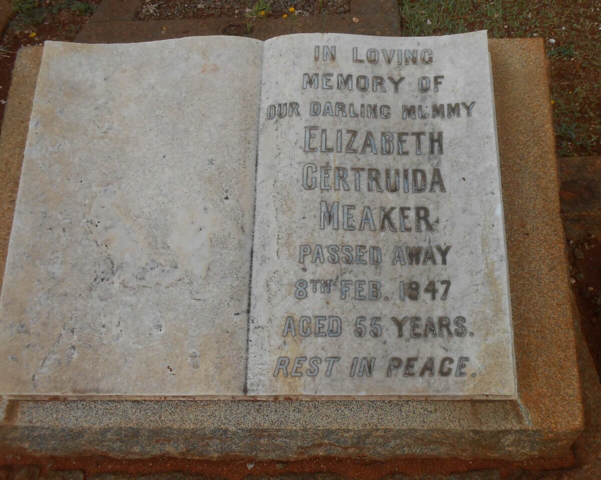 MEAKER Elizabeth Gertruida -1947
