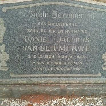 MERWE Daniel Jacobus, van der 1924-1948