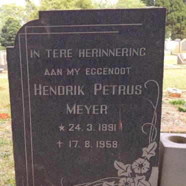 MEYER Hendrik Petrus 1891-1958