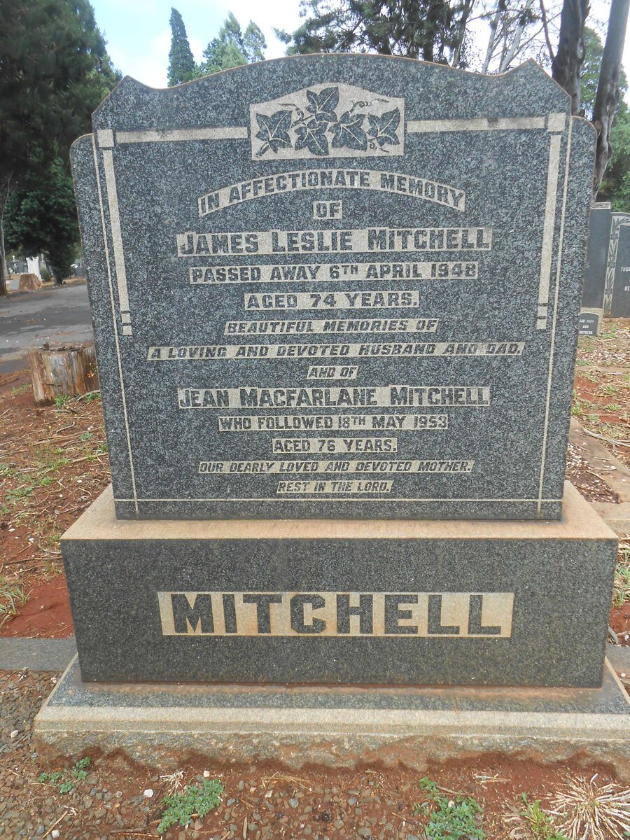 MITCHELL James Leslie -1948 &amp; Jean Macfarlane -1953