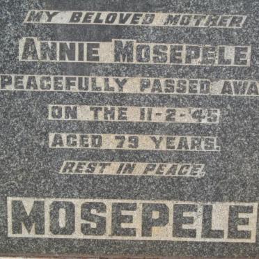 MOSEPELE Annie -1945