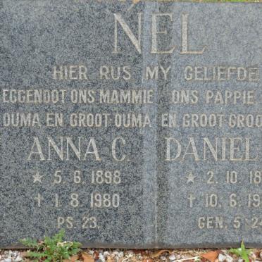 NEL Daniel C.J. 1890-1988 &amp; Anna C. 1898-1980