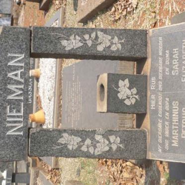 NIEMAN Marthinus Petrus 1891-1960 &amp; Sarah Elizabeth 1896-1977