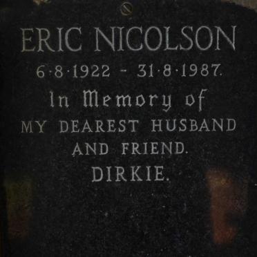 NICOLSON Eric 1922-1987
