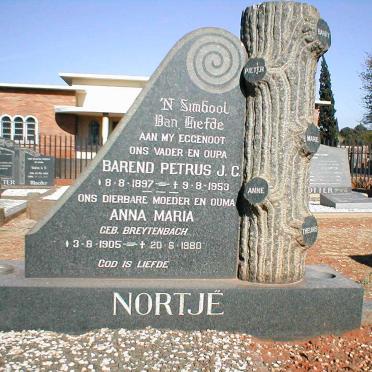 NORTJÉ Barend Petrus J.C. 1897-1953 &amp; Anna Maria BREYTENBACH 1905-1980