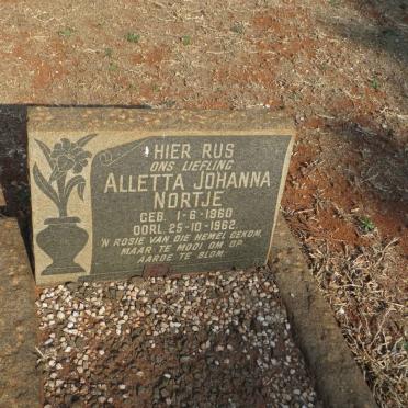 NORTJE Alletta Johanna 1960-1962