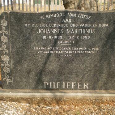 PHEIFFER Johannes Marthinus 1899-1959