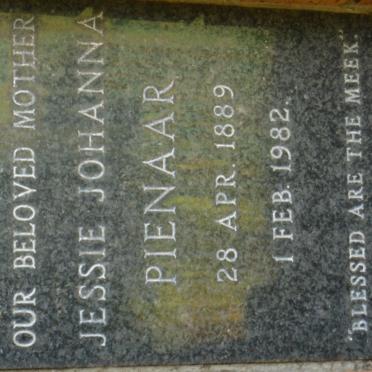PIENAAR Jessie Johanna 1889-1982