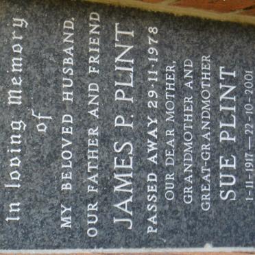 PLINT James P. -1978 &amp; Sue 1917-2001