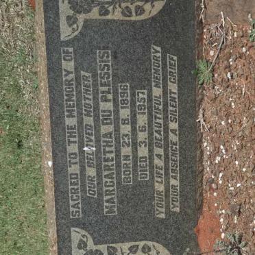 PLESSIS Margaretha, du 1896-1957