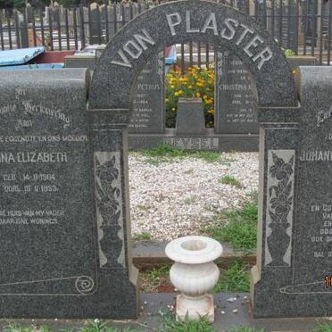PLASTER Johannes Christopher, von 1903-1971 &amp; Anna Elizabeth 1904-1953