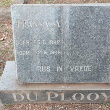 PLOOY Frans C.A., du 1892-1965
