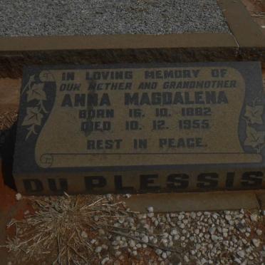 PLESSIS Anna Magdalena, du 1882-1955