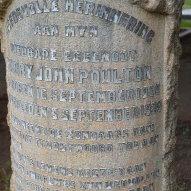 POULTON Harry John 1900-1929