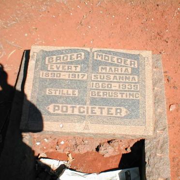 POTGIETER Maria Susanna 1860-1935 :: POTGIETER Evert 1890-1917