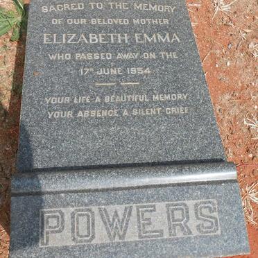 POWERS Elizabeth Emma -1954