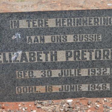 PRETORIUS Elizabeth 1932-1946