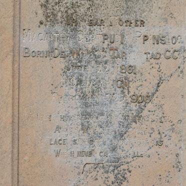 PRINSLOO Magaitha Getruida nee DE WIT 1861-1906