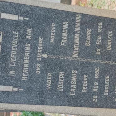 PRETORIUS Joseph Erasmus 1892-1946 &amp; Francina Wilhelmina Johanna 1896-1953
