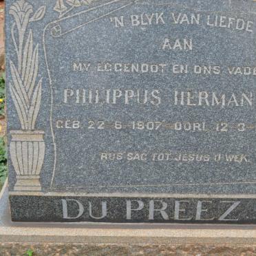 PREEZ Philippus Hermanus, du 1907-1958