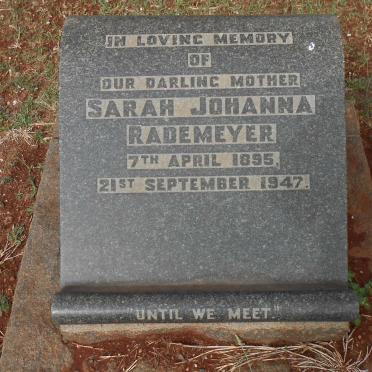 RADEMEYER Sarah Johanna  1895-1947