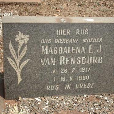 RENSBURG Magdalena E., J. van 1917-1960