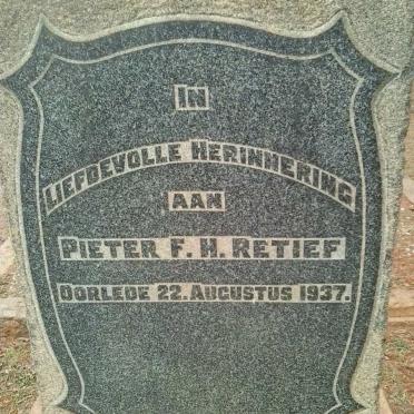 RETIEF Pieter F.H. -1937