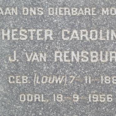 RENSBURG Hester Carolina, J. van nee LOUW 1883-1956