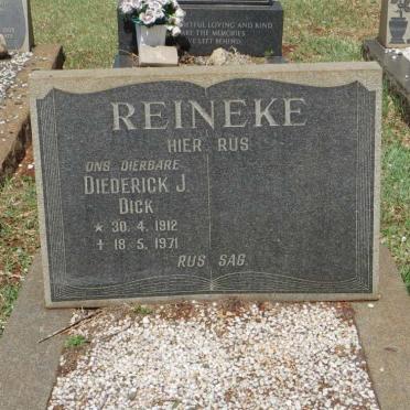 REINEKE Diederick J. 1912-1971