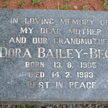 BECK Dora, Bailey 1905-1983
