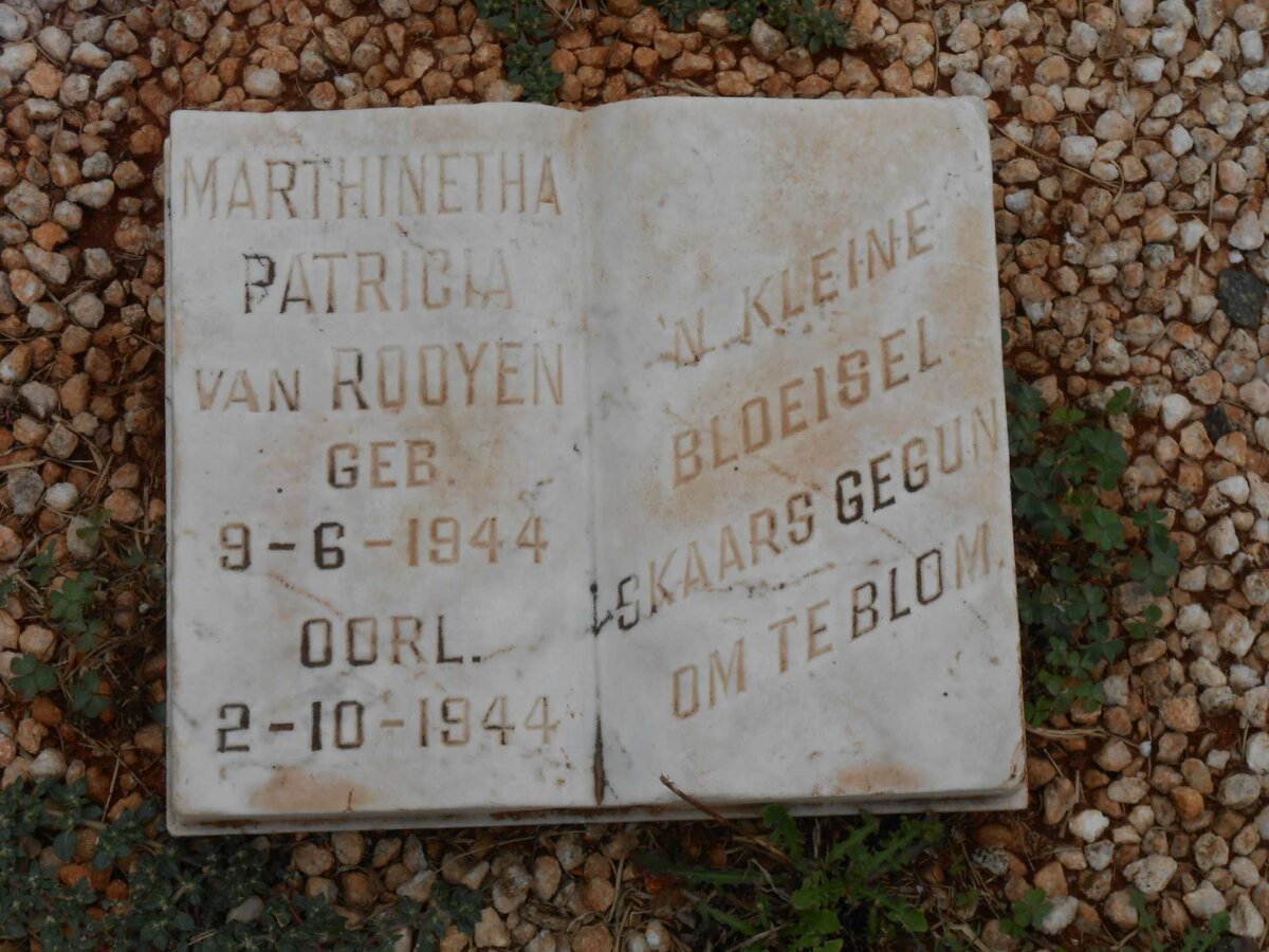 ROOYEN Marthinetha Patricia, van  1944-1944