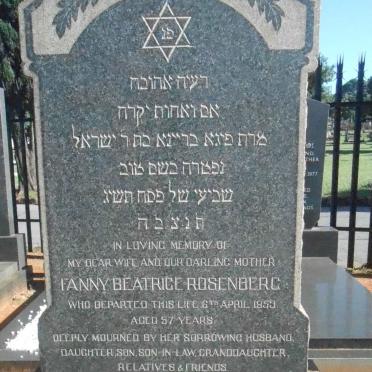 ROSENBERG Fanny Beatrice -1953