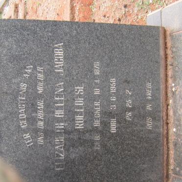 ROELOFSE Elizabeth Helena Jacoba nee BECKER 1870-1958