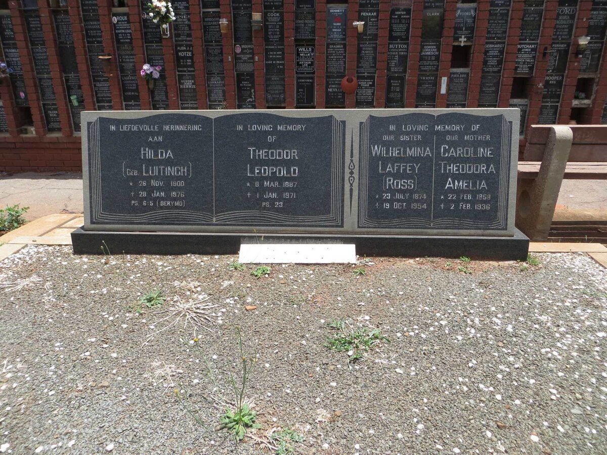 ROSS Caroline Theodora Amelia 1858-1936 :: LAFFEY Wilhelmina ROSS 1874-1954