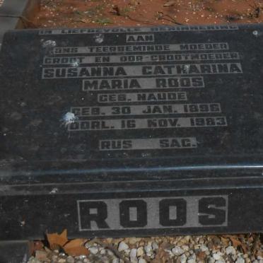 ROOS Susanna Catharina Maria nee NAUDE 1896-1983