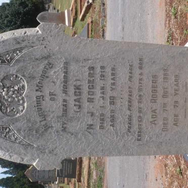 ROGERS N.J. -1918 &amp; Ada -1953