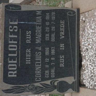 ROELOFFSE Cornelius J. 1906-1967 &amp; Magrietha M. 1914-1978
