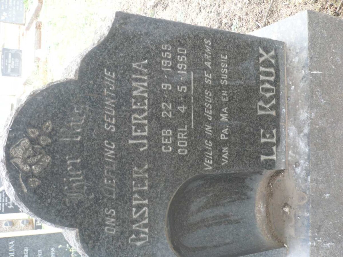 ROUX Casper Jeremia, le 1959-1960