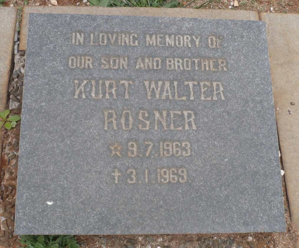 ROSNER Kurt Walter 1963-1969