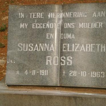 ROSS Susanna Elizabeth 1911-1963