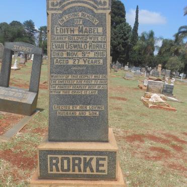 RORKE E.D. -1927 :: RORKE Edith Mabel -1916