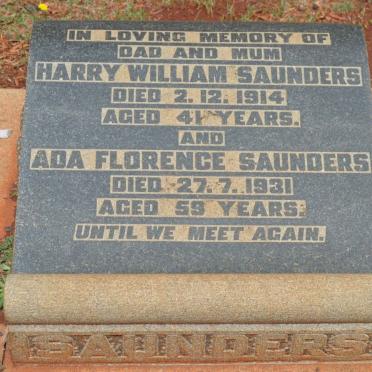SAUNDERS Harry William -1914 &amp; Ada Florence -1931