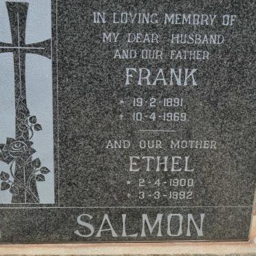 SALMON Frank 1891-1969 &amp; Ethel 1900-1992